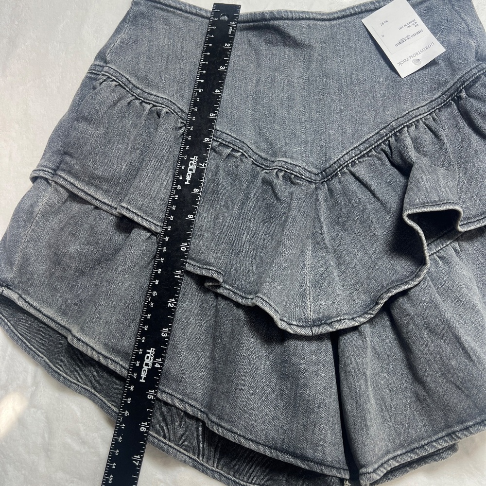Mother  Digging Up Dirt The Ruffle Denim Mini Skirt - Picture 8 of 8